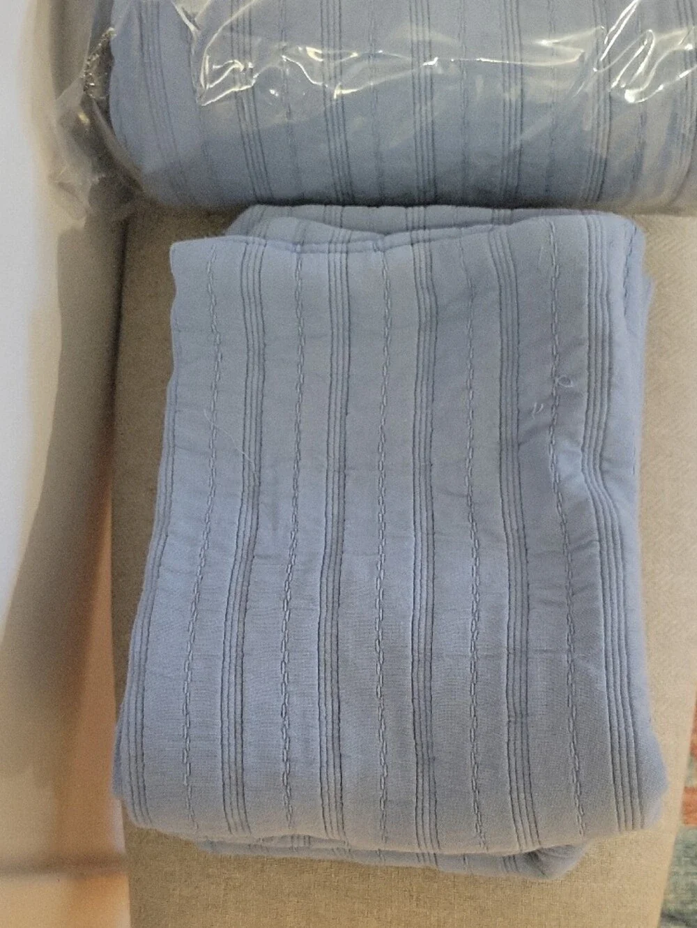 Brooklinen Blue Marina Organic Cotton Quilt Set